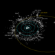 The orbit of RR245 is shown in yellow. Objects as bright or brighter than RR245 are also shown (Image: Alex Parker OSSOS team)